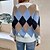 cheap Sweaters-Women&#039;s Pullover Sweater Jumper Jumper Ribbed Knit Knitted Tunic Crew Neck Color Block Outdoor Daily Stylish Casual Winter Fall Wine Beige S M L