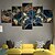 billiga Abstrakta tryck-5 paneler abstrakta blomtryck modern väggkonst vägghängande present heminredning rullad duk oinramad osträckt målarkärna
