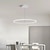 levne Kruhový design-LED závěsné světlo 40/60/80cm 1-světelný kruhový design stmívatelné hliníkové lakované povrchy luxusní závěsná svítidla v moderním stylu jídelna ložnice 110-240v pouze stmívatelné pomocí dálkového