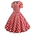 cheap 1950s-Audrey Hepburn Polka Dots Retro Vintage 1950s Cocktail Dress Vintage Dress Dailywear Spring &amp; Summer Dress Party Costume Women&#039;s Adults&#039; Costume Vintage Cosplay Prom Tea Party Short Sleeve A-Line