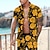 billiga Skjortuppsättningar för män-herrskjorta uppsättning kortärmad button-down toppar blommig rostryck turndown röd utomhus casual mode casual hawaiian