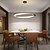 billige Ring &amp; Rund Design-60 cm led pendel 1-lys ring sirkel design dimbar aluminium malt finish luksuriøs moderne stil spisestue soverom 110-240v