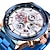 cheap Mechanical Watches-Forsining Men Mechanical Watch Top Brand Luxury Military Sport Wristwatch Three Dials Calendar Luminous Automatic Self-winding Waterproof Mechanical Stainless Steel Watch Male Clock