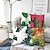 olcso virágos és növényi stílusban-párnahuzat 1db művászon puha dekoratív négyzet alakú párnahuzat párnahuzat párnahuzat kanapé hálószobához kiváló minőségű mosható mosható csomag 1 műszálas kanapé kanapéágy szék zöld