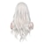 ieftine Peruci Sintetice Trendy-peruci alb crem pentru femei perucă lungă și ondulată din păr sintetic, despărțire în mijloc naturală, perucă cosplay rezistentă la căldură