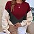 cheap Sweaters-Women&#039;s Pullover Sweater Jumper Jumper Ribbed Knit Knitted Crew Neck Geometric Outdoor Daily Stylish Casual Winter Fall Pink Wine S M L