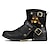 cheap Work Boots-Men&#039;s Boots Vintage Combat Boots Work Boots Punk Halloween Skull Classic Daily PU Ankle Boots Zipper Black Gold Khaki Coffee Fall Winter