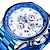 זול שעונים מכאניים-forsining שלושה חוגים לוח שנה נירוסטה גברים שעוני יד מכניים אוטומטיים שעוני יד מותג עליון יוקרה צבאי ספורט שעון זכר