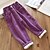 cheap Bottoms-Kids Girls&#039; Pants Solid Colored Active Home 2-12 Years Winter Purple Pink Beige