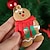 billige Julepynt-12Pcs Gingerbread Man Christmas Tree Hanging Pendant Xmas Tree Decor Ornament 2023 Newest Cute Funny Kid Gift Christmas Pendant