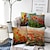 cheap Floral &amp; Plants Style-Set of 4 Artistic Flowers Square Decorative Throw Pillow Cases Sofa Cushion Covers  Home Sofa Decorative  Faux Linen Cushion Cover for Sofa Couch Bed Chair Red