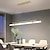 cheap Line Design-80cm LED Pendant Light Modern Line Design   Chain Adjustable Hanging Lamp for Kitchen Dining Living Room Black and Gold 110-120V 220-240V