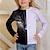 ieftine tricouri 3d fete-Fete 3D Animal Pisica Tricou Manșon Lung Tipărire 3D Toamnă Iarnă Activ Sport Modă Poliester Copii 3-12 ani În aer liber Zilnic Fit regulat