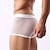 cheap Men&#039;s Exotic Underwear-Men&#039;s 1pack Underwear Boxers Underwear Mesh Nylon Spandex Pure Color Low Waist Black White