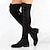 cheap Women&#039;s Boots-Women&#039;s Boots Plus Size Lace Up Boots Outdoor Daily Over The Knee Boots Crotch High Boots Thigh High Boots Winter Lace-up Low Heel Round Toe Casual Industrial Style PU Lace-up Bright Black Black Army