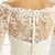 cheap Bridal Wraps-Bridal&#039;s Wrap Bolero Elegant Bridal 3/4 Length Sleeve Lace Wedding Wraps With Lace-up For Wedding Spring &amp; Summer