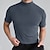 Χαμηλού Κόστους Ανδρικά μπλουζάκια casual-Ανδρικά Μπλουζάκι Μπλουζάκι με ζιβάγκο Σκέτο Όρθιος Γιακάς Δρόμος Αργίες Κοντομάνικο Ρούχα Μοντέρνα Καθημερινό Άνετο