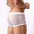 cheap Men&#039;s Exotic Underwear-Men&#039;s 1pack Underwear Boxers Underwear Mesh Nylon Spandex Pure Color Low Waist Black White