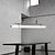preiswerte Liniendesign-80cm LED-Pendelleuchte modernes Liniendesign Kette verstellbare Hängelampe für Küche Esszimmer Wohnzimmer Schwarz und Gold 110-120V 220-240V