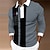 cheap Men&#039;s Button Up Polos-Men&#039;s Polo Shirt Golf Shirt Street Casual Polo Collar Long Sleeve Designer Basic Striped Button Front Button-Down Spring &amp;  Fall Regular Fit White Pink Navy Blue Light Grey Gray Polo Shirt