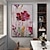 billiga Blom- och växtmålningar-handgjord oljemålning canvas väggkonst dekoration moderna blommor för heminredning rullad ramlös osträckt målning