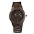 abordables Relojes de Cuarzo-bewell w086b reloj de madera para hombre reloj de pulsera de madera hecho a mano ligero de cuarzo analógico