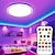 Χαμηλού Κόστους Φώτα Οροφής με Dimmer-Έξυπνο φωτιστικό οροφής κρεβατοκάμαρας 24w, έγχρωμο και έγχρωμο φωτιστικό οροφής 11,7 ιντσών, εφαρμογή γκράφιτι wifi, bluetooth φωνητικό φωτιστικό οροφής μπορεί να χρονομετρηθεί 2,4 g ομαδοποιηθεί