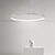 tanie Design kolisty-60cm lampa wisząca led pierścionek koło projekt nordycki prosty nowoczesny współczesny czarny metal akrylowe wykończenia 110-120v 220-240v tylko możliwość przyciemniania za pomocą pilota