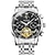 voordelige Mechanische Horloges-olevs heren mechanisch horloge kalender luxe waterdichte mode automatische zelfopwindende maanfase lichtgevende roestvrijstalen band horloge