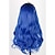 abordables Perruques de déguisement-topcosplay bleu perruque pour enfants filles long ondulé perruque halloween costume cosplay perruque noir racines