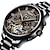 baratos Relógio Automático-Relógio mecânico masculino kinyued relógio de pulso de luxo relógio analógico esqueleto oco relógio mecânico automático para homem relógio masculino à prova d&#039; água