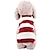 cheap Dog Clothing &amp; Accessories-Pet Dog Cat Clothes Teddy Method Autumn And Winter Clothing Supplies Sweater Thick Red And White Striped Elastic Feet
