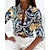 cheap Women&#039;s Blouses &amp; Shirts-Women&#039;s Shirt Blouse Chains Print Button Print Daily Weekend Vintage Streetwear Casual Long Sleeve Shirt Collar Black Spring Fall