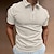cheap Zip Polo Shirt-Men&#039;s Waffle Polo Shirt Golf Shirt Casual Quarter Zip Short Sleeve Sports Designer Solid Color Patchwork Zipper Summer Regular Fit Black Royal Blue Khaki Light Grey Dark Gray Waffle Polo Shirt