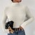 cheap Sweaters-Women&#039;s Pullover Sweater Jumper Crochet Knit Knitted Turtleneck Pure Color Outdoor Daily Stylish Soft Winter Fall Black Pink S M L / Long Sleeve / Holiday / Regular Fit / Going out
