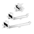 economico Set di accessori da bagno-set di ferramenta per il bagno 4 pezzi, accessori per il bagno rimodellati a parete in acciaio inossidabile sus304, include 2 porta accappatoio, 2 portasciugamani
