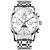 cheap Mechanical Watches-OLEVS Mechanical Watch for Men Luxury Bussiness Analog Wristwatch Luminous Moon Phase Calendar Deep Waterproof  Multi-Functions Men Gift Stainless Steel Strap Watch