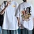 cheap Everyday Cosplay Anime Hoodies &amp; T-Shirts-One Piece Monkey D. Luffy Roronoa Zoro T-shirt Anime Cartoon Anime Classic Street Style For Couple&#039;s Men&#039;s Women&#039;s Adults&#039; Hot Stamping