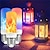 Недорогие Круглые светодиодные лампы-4 шт. 1 шт., светодиодная лампа с огнем и пламенем, 4 режима, лампа с динамическим мерцающим эффектом, датчик силы тяжести для внутреннего и наружного украшения дома, вечеринки