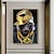 cheap Animal Prints-1 Panel Animal Prints Gorilla Wearing Gold Chain Modern Wall Art Wall Hanging Gift Home Decoration Rolled Canvas Unframed Unstretched Painting Core