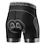 cheap Cycling Underwear &amp; Base Layer-Arsuxeo Men&#039;s Cycling Padded Shorts Cycling Underwear Bike Padded Shorts 5D padded Chamois Bottoms Breathable Sweat wicking Sports Solid Color Black Red Gray Bike Wear