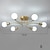 Недорогие Потолочные светильники-Золотая потолочная лампа для спальни, креативная многоголовая, простая гостиная, столовая, лампа, бытовая светодиодная основная лампа