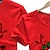 baratos Blusas-Olhar de família Camisa Algodão Veado Casual Vermelho Manga Curta Diário Roupas Combinando