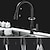 billige Køkkenarmaturer-køkkenhane med udtræksspray, enkelt håndtag et hul messing højbue 3-tilstande køkkenhaner i minimalistisk stil (pistol grå/sort/krom)