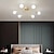 Недорогие Потолочные светильники-Золотая потолочная лампа для спальни, креативная многоголовая, простая гостиная, столовая, лампа, бытовая светодиодная основная лампа