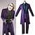 billiga Film- och TV-kostymer-joker clown blus / skjorta byxor outfits herrfilm cosplay cosplay kostym fest lila kappa väst blus maskerad polyester / slips / slips med peruk
