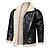 cheap Men&#039;s Sherpa Jacket-Men&#039;s Winter Jacket Sherpa jacket Winter Coat Fleece Jacket Faux Leather Jacket Windproof Warm Daily Motorcycle Holiday Zipper Turndown Classic &amp; Timeless Casual Traditional / Classic Jacket Outerwear