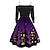 זול תחפושות מהעולם הישן-שמלת רטרו וינטג&#039; שנות ה-50 שמלת מסכות שמלת ליל כל הקדושים לנשים מסיבת ליל כל הקדושים/ערב