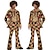 Χαμηλού Κόστους αποκριάτικες στολές ζευγαριών-Στολές Ηρώων Κοστούμια για ζευγάρια αποκριάτικων ομάδων Στολή Abba Ανδρικά Γυναικεία Στολές Ηρώων Ταινιών Ρετρό / Βίντατζ Χίπισσα Δεκαετία &#039;70 Καφέ Επίστρωση Φορμάκι / Ολόσωμη φόρμα Παντελόνια