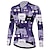 cheap Cycling Jerseys-21Grams Women&#039;s Cycling Jersey Long Sleeve Bike Top with 3 Rear Pockets Mountain Bike MTB Road Bike Cycling Breathable Quick Dry Moisture Wicking Reflective Strips Wine Red Green Purple Cat Polyester